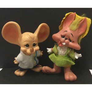 Vintage Huron Products Topo Gigio Mouse And Roy Des Of Fla Coin Bank 10" 1970s